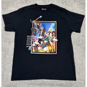 Disney Kingdom Hearts Shirt Mens‎ Large Black Kairi Riku Sora